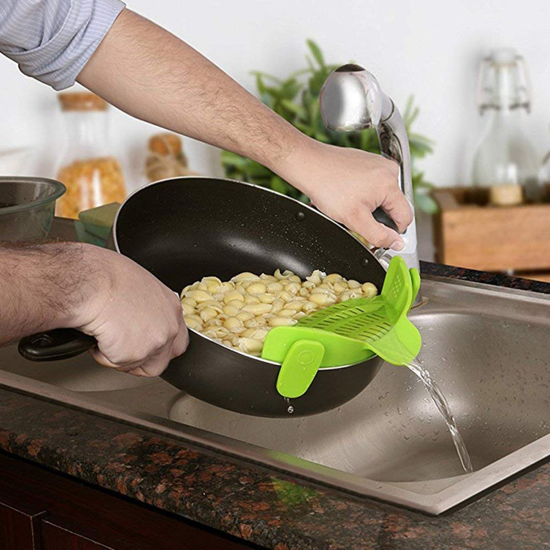 Universal Silicone Clip-on Pan Pot Strainer