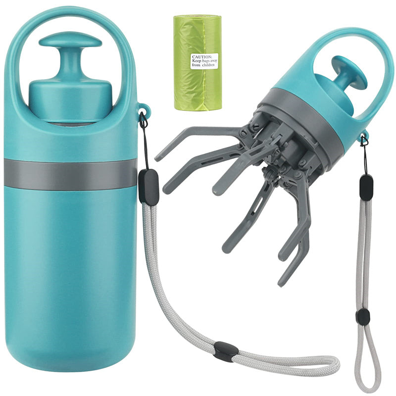 Dog Pooper Scooper With Built-in Poop Bag Dispenser