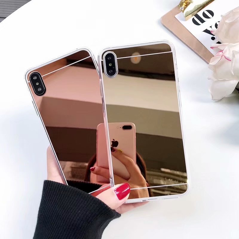 Electroplating Phone Case Two-in-one Makeup Mirror