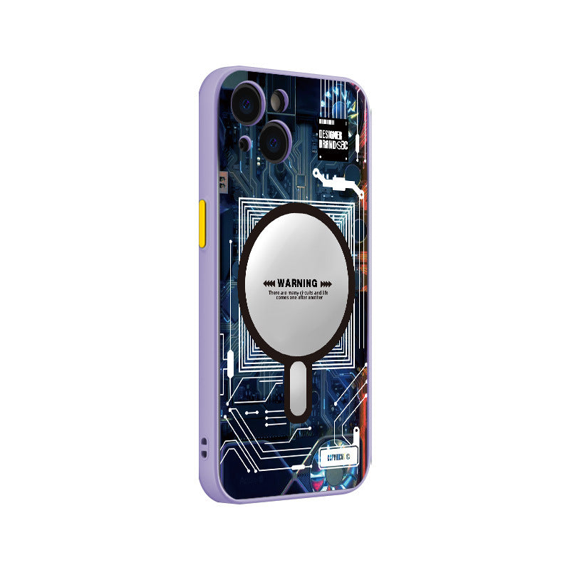 Magnetic Suction Circuit Mobile Phone Case