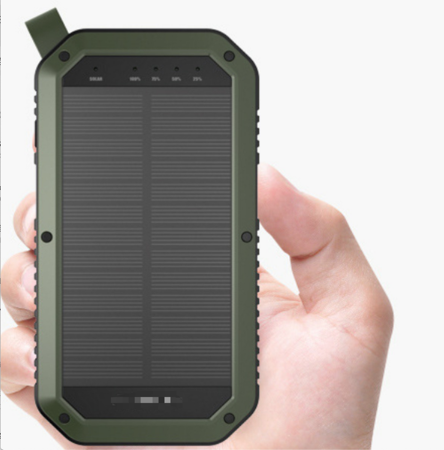 Solar Power Bank Phone Accessory W/ Built-In Light