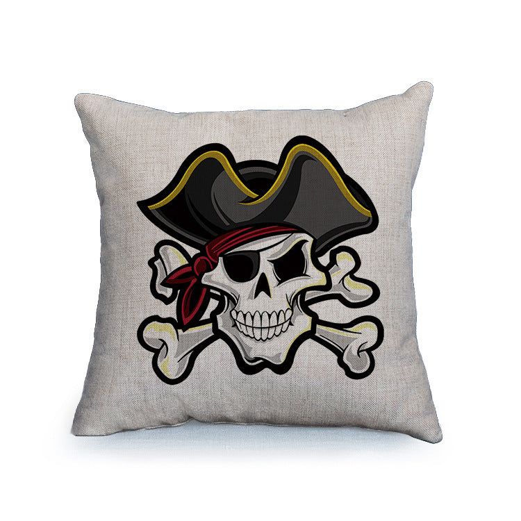 SkullSofa Throw Pillow