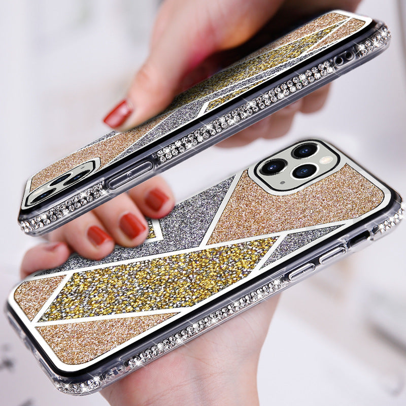 Sparkly Contrast Color Mobile Phone Case