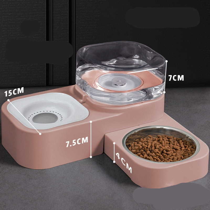 Water Dispenser With Food Station For Pets