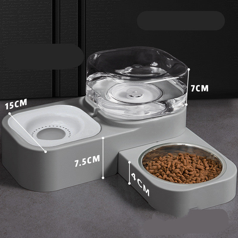 Water Dispenser With Food Station For Pets