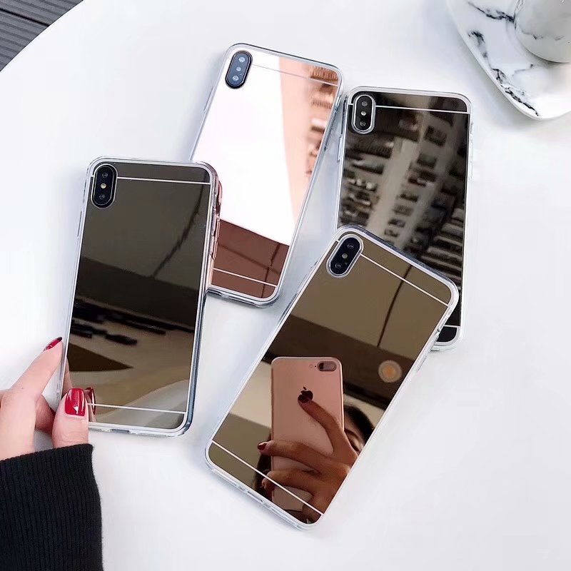 Electroplating Phone Case Two-in-one Makeup Mirror