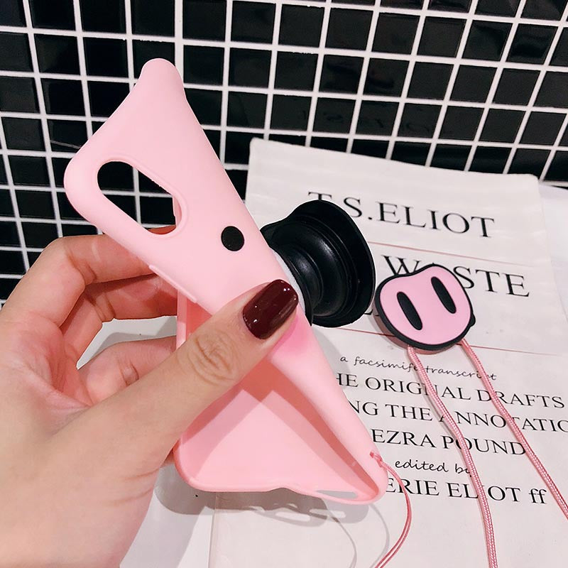 Pig Phone Case with Snout Pop socket