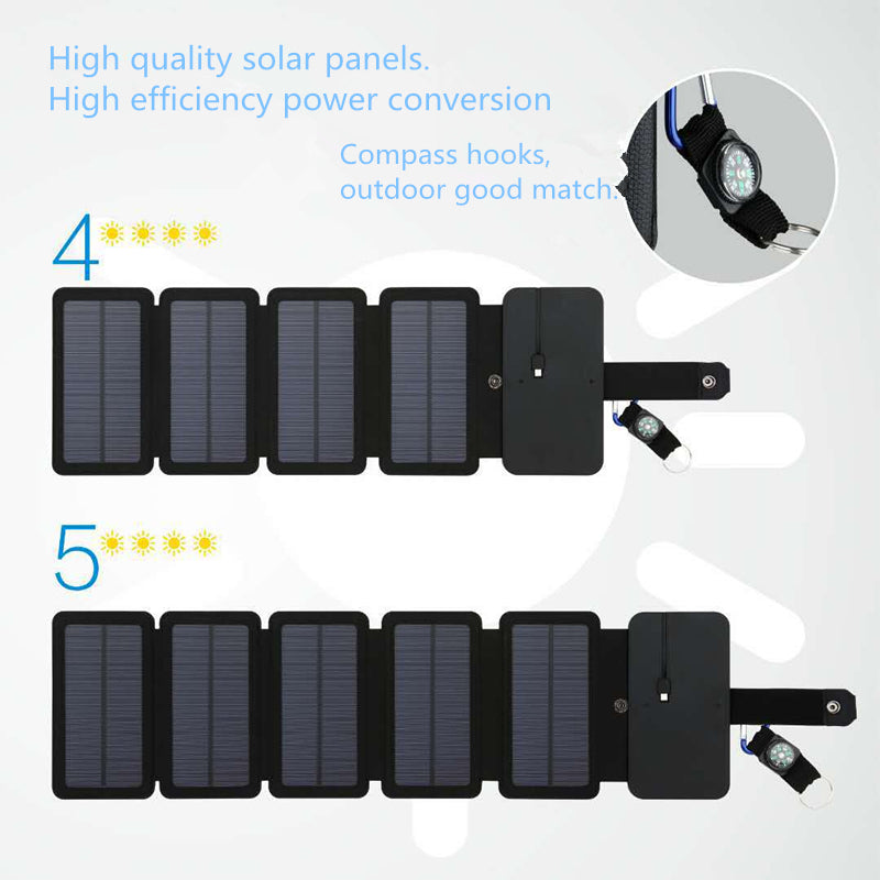 Portable Folding Solar Panel Charger 5V 2.1A USB