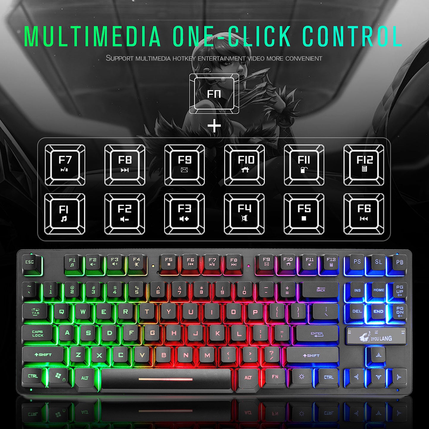 Multi-Color Light-Up Gaming Keyboard