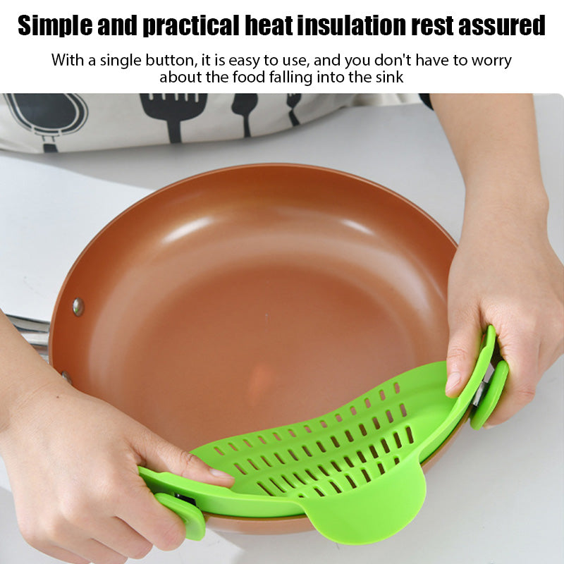 Universal Silicone Clip-on Pan Pot Strainer