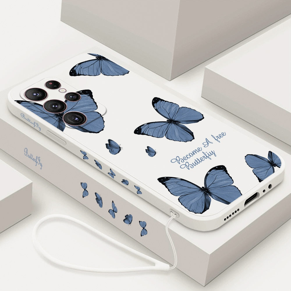 Butterfly Flowers Case For Samsung Galaxy