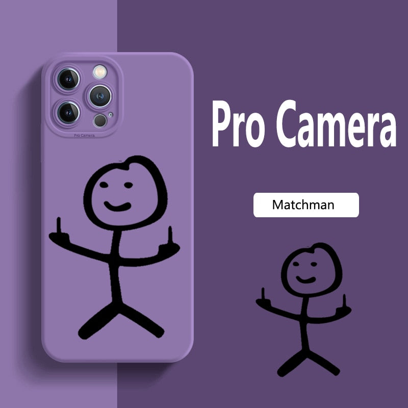 Cartoon Matchman Phone Case For iPhone