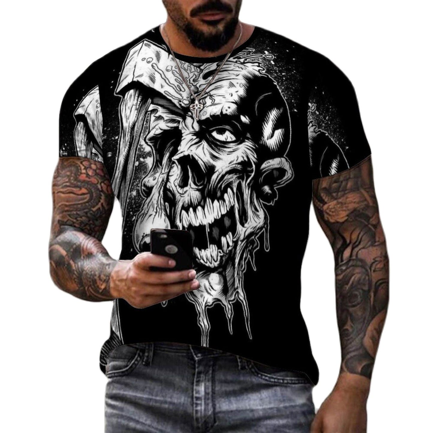 Sugar Skull/ Men's Graphic T-shirts 3d Print