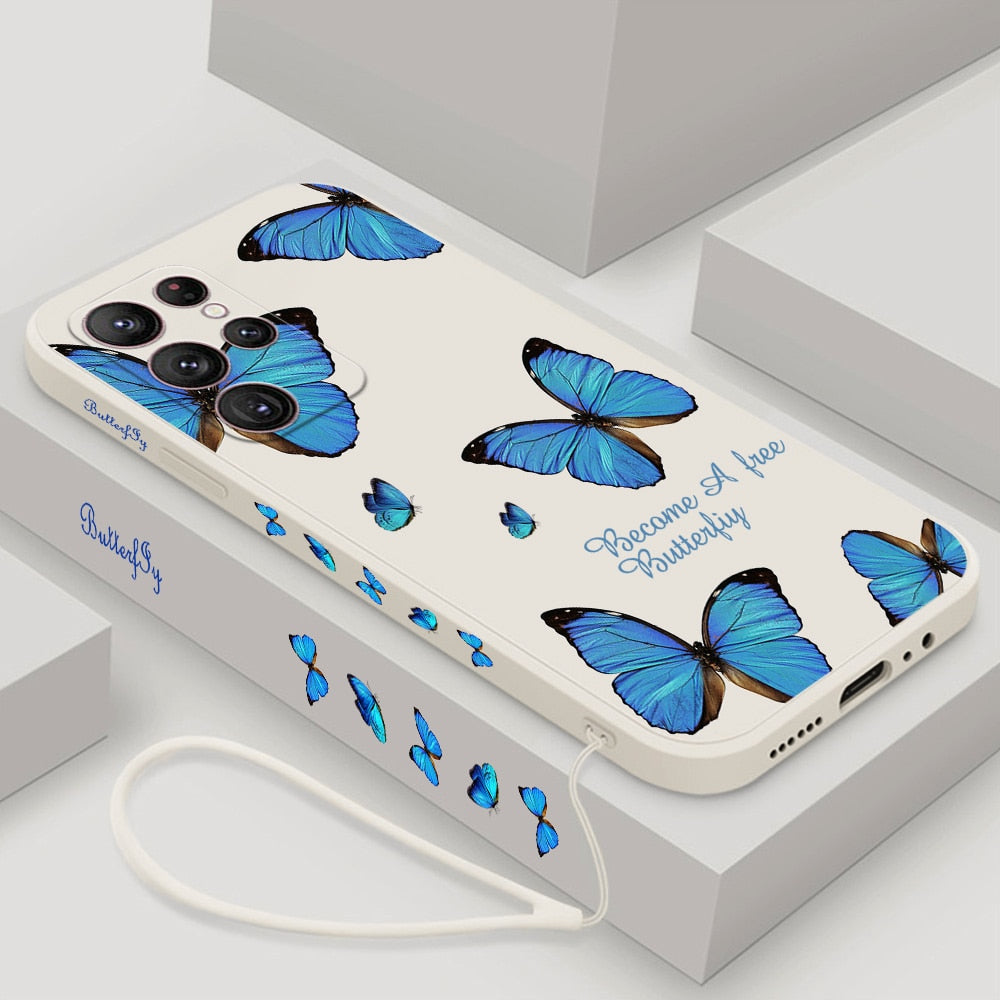 Butterfly Flowers Case For Samsung Galaxy