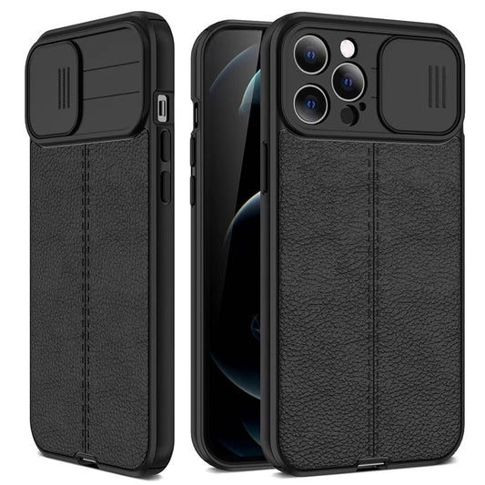 Leather Shockproof Phone Case on iPhone