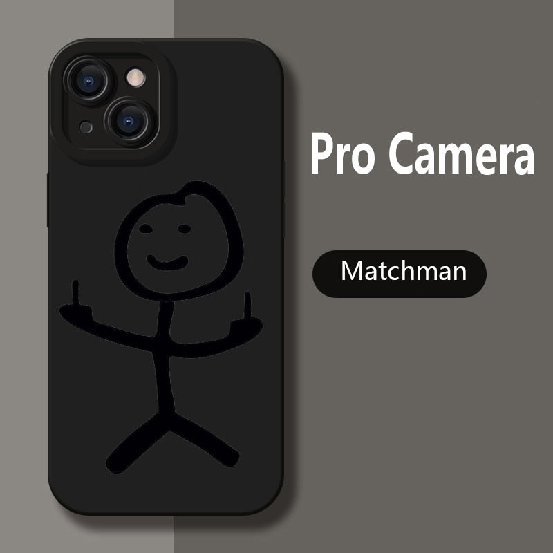 Cartoon Matchman Phone Case For iPhone