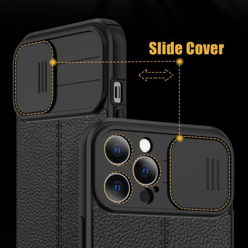 Leather Shockproof Phone Case on iPhone