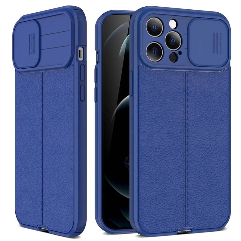 Leather Shockproof Phone Case on iPhone