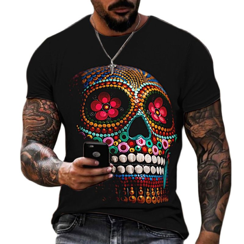 Sugar Skull/ Men's Graphic T-shirts 3d Print