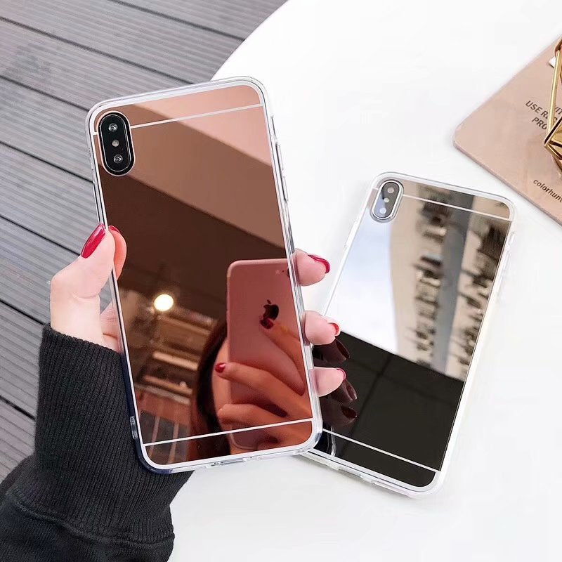 Electroplating Phone Case Two-in-one Makeup Mirror