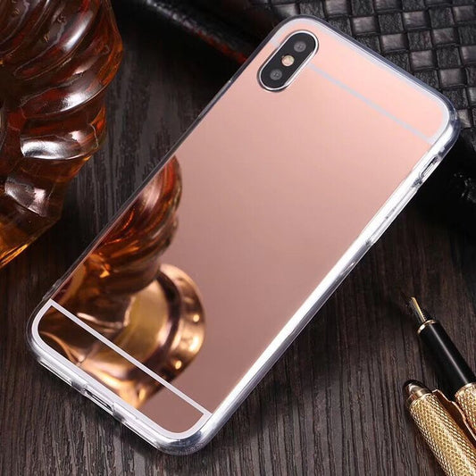 Electroplating Phone Case Two-in-one Makeup Mirror