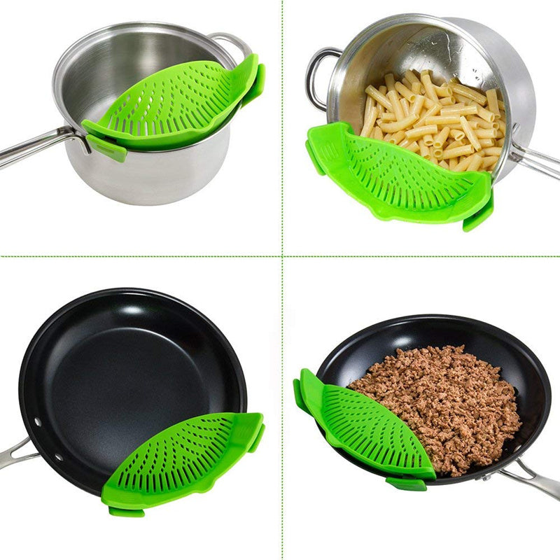 Universal Silicone Clip-on Pan Pot Strainer